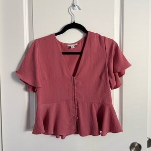 Topshop Button Blouse